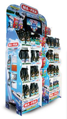 Espositore Nautica con LED e supporoto LCD